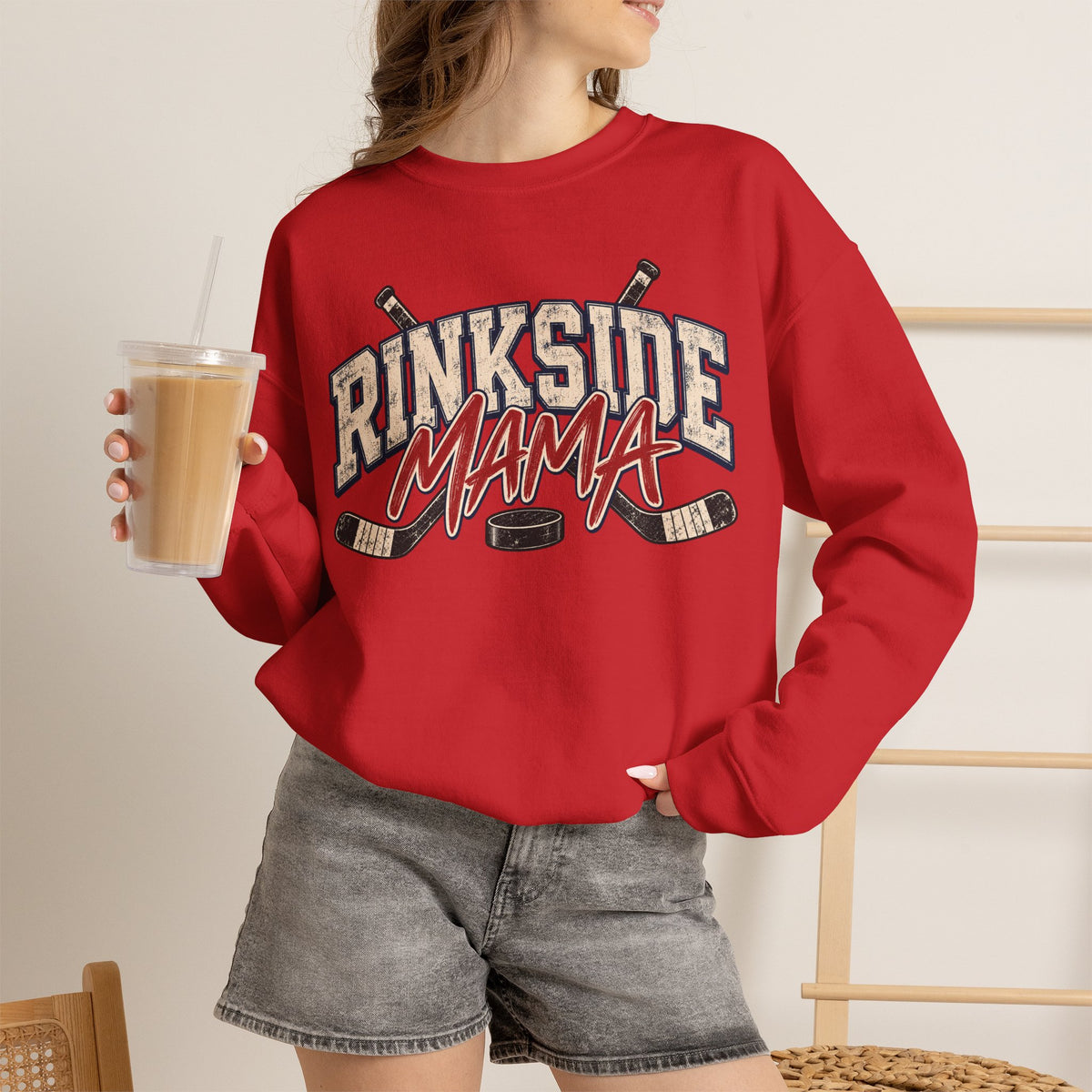 Rinkside Mama Sweatshirt – Hockey Mom Crewneck