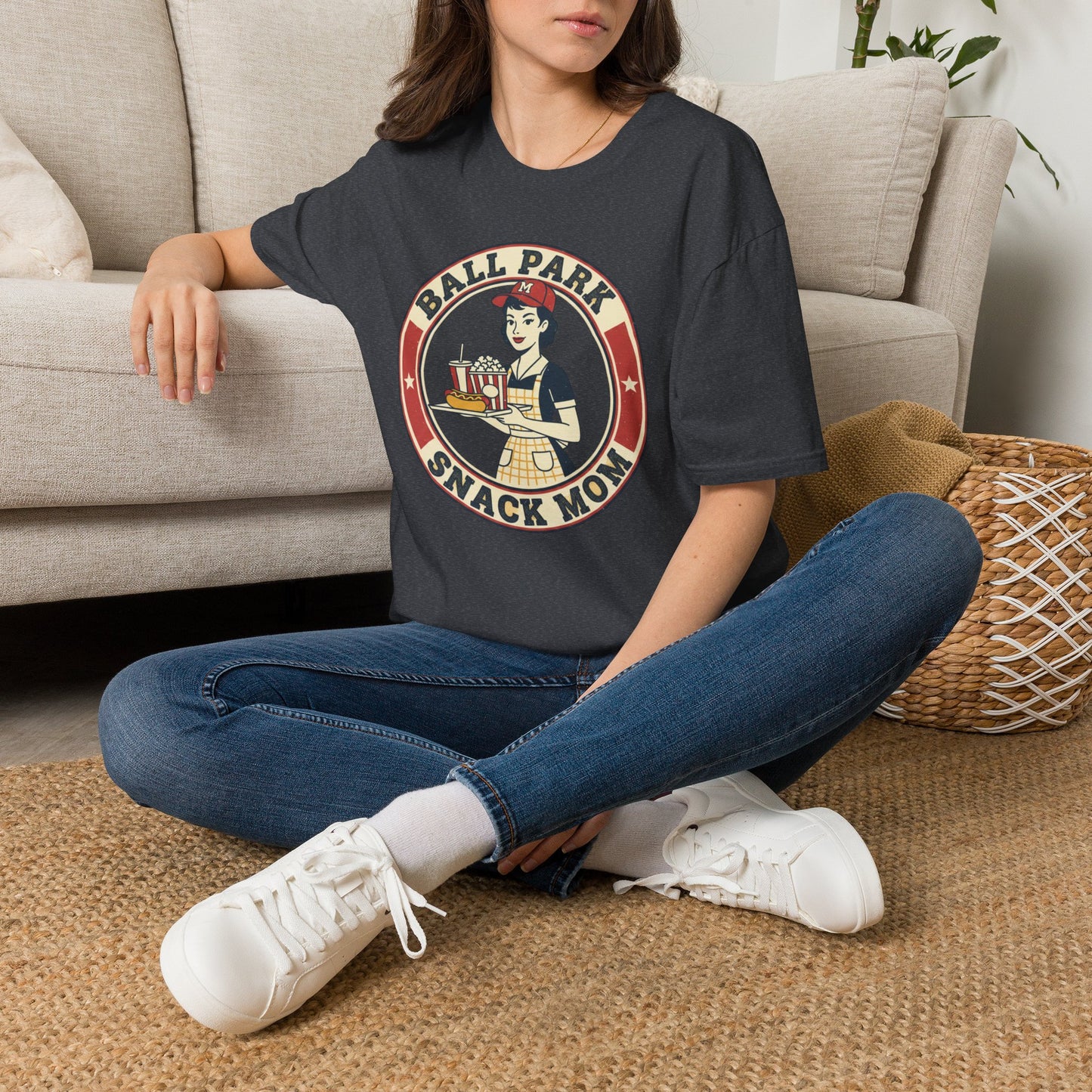 Ball Park Snack Mom T-Shirt — Vintage Baseball Concession Stand Tee