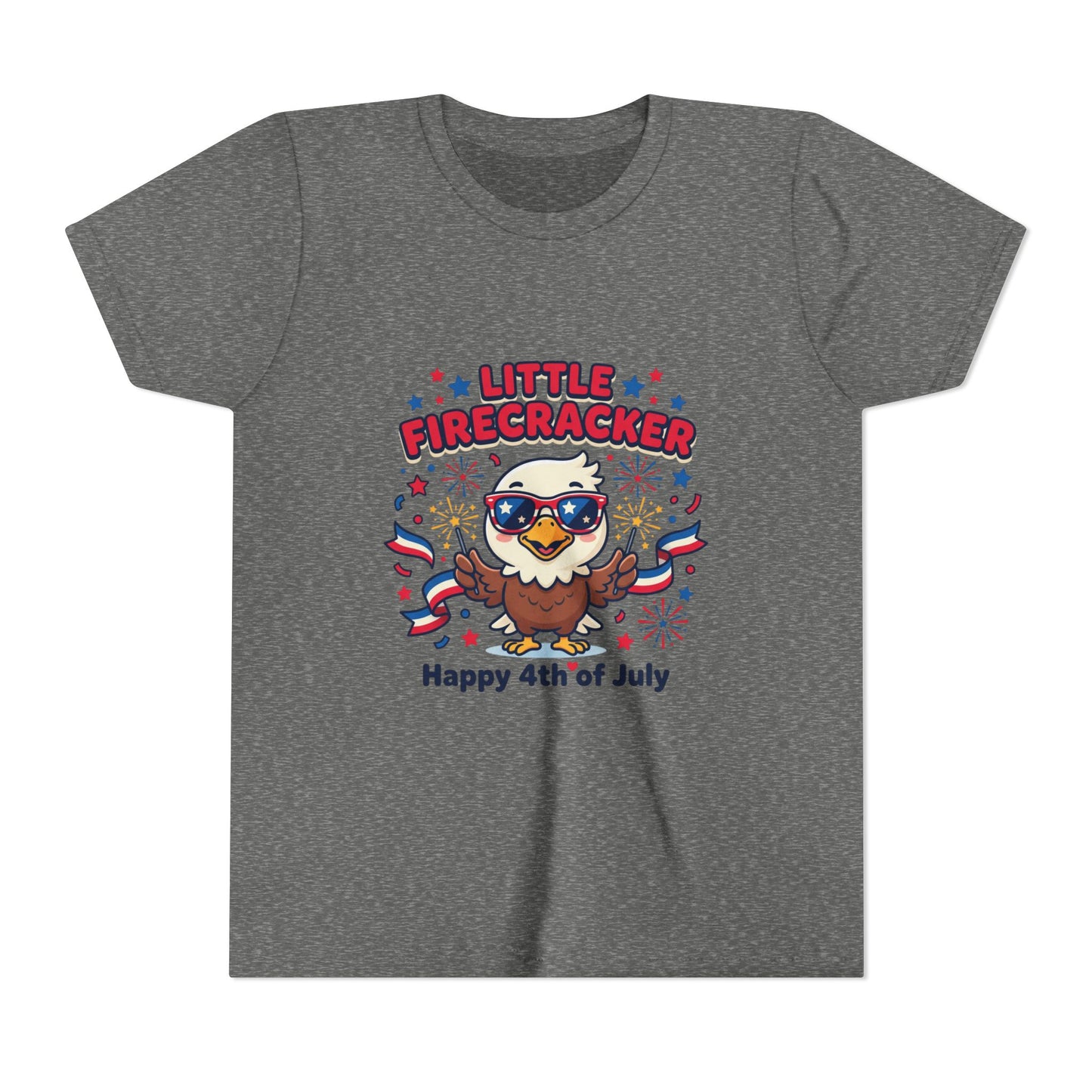 Kids "Little Firecracker" 4th of July T-Shirt — Patriotic Bald Eagle Tee