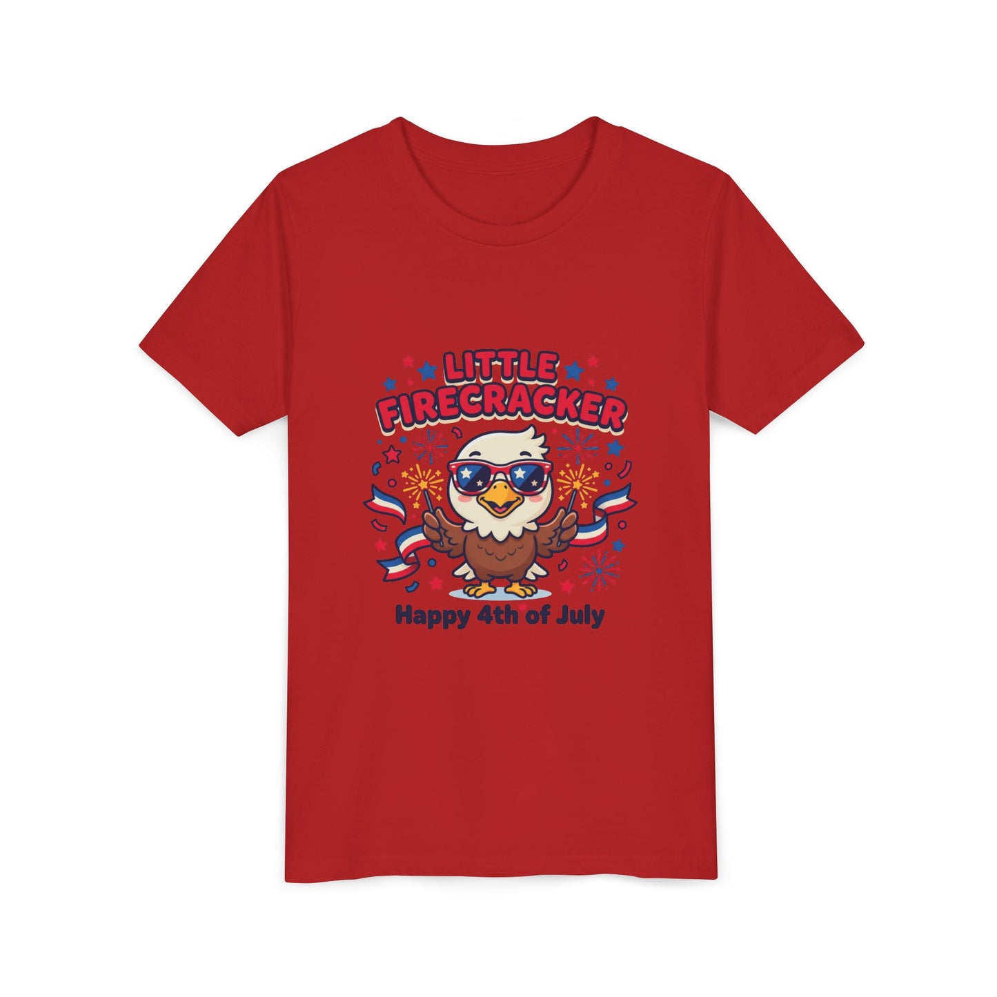 Kids "Little Firecracker" 4th of July T-Shirt — Patriotic Bald Eagle Tee
