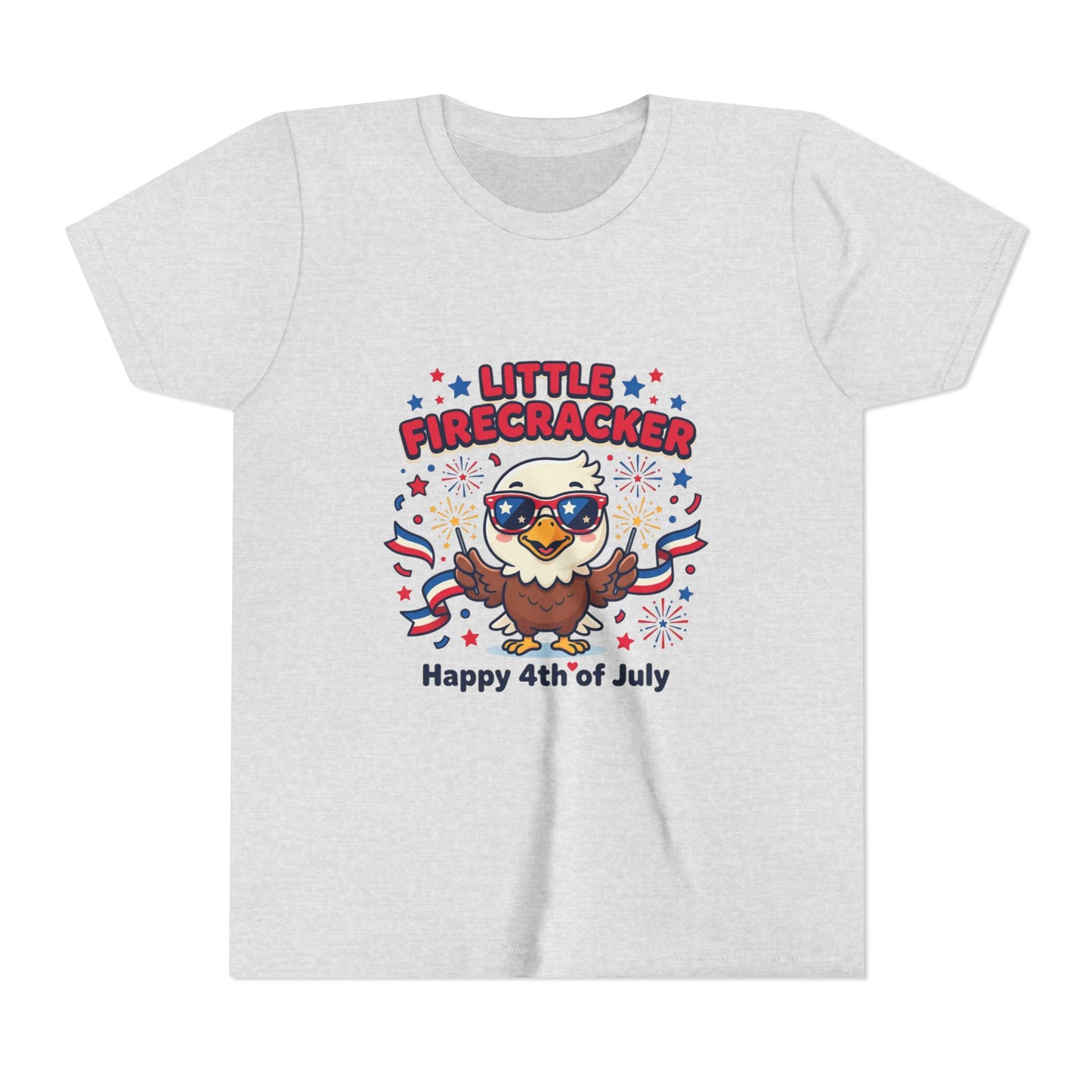 Kids "Little Firecracker" 4th of July T-Shirt — Patriotic Bald Eagle Tee