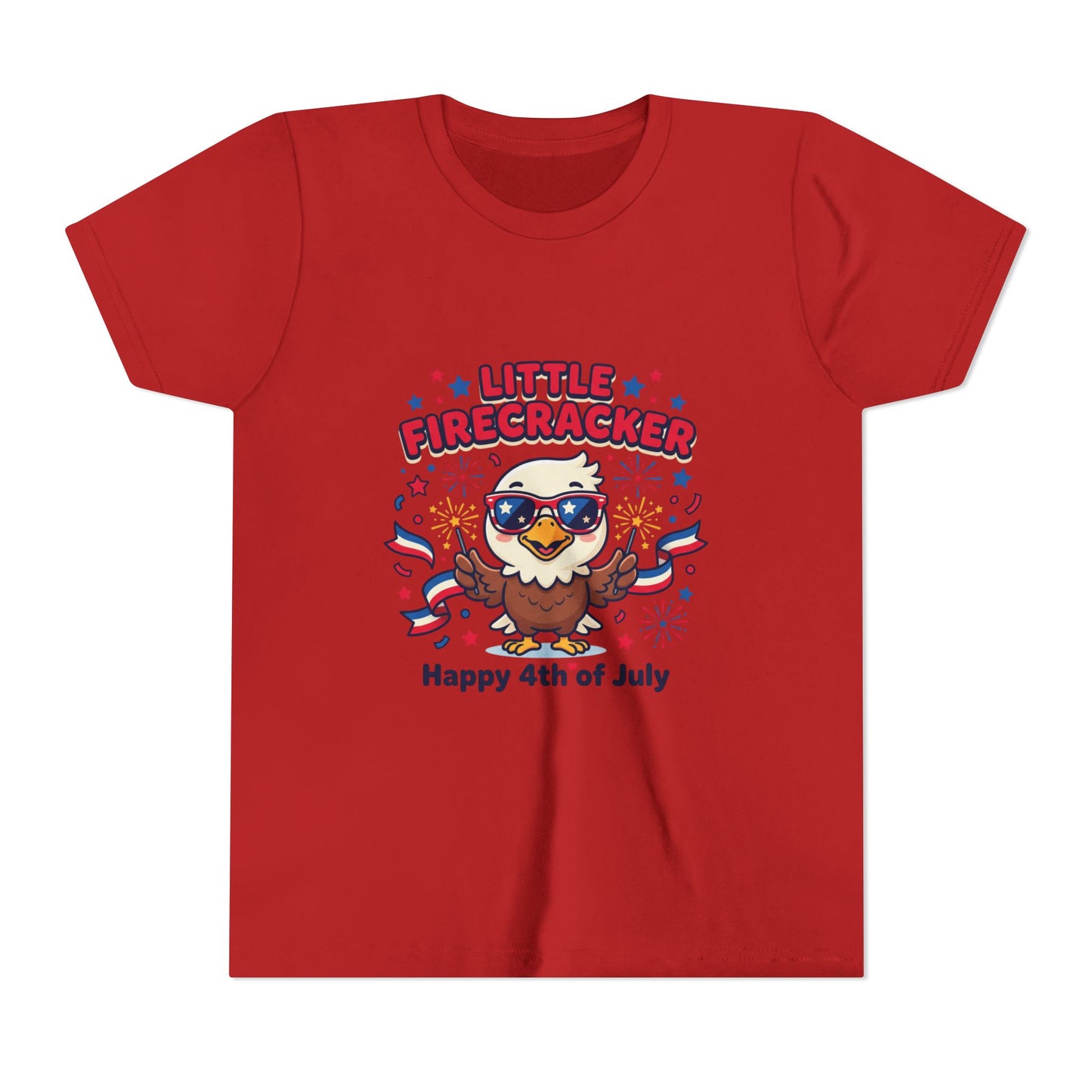 Kids "Little Firecracker" 4th of July T-Shirt — Patriotic Bald Eagle Tee