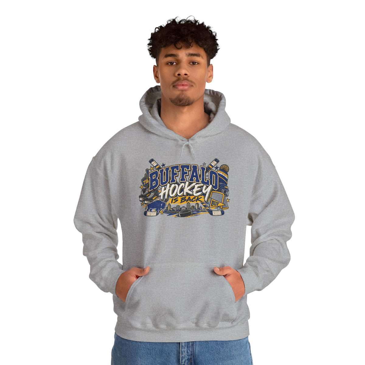 Buffalo Hockey Is Back Hoodie — Retro City Pride Hockey Sweatshirt