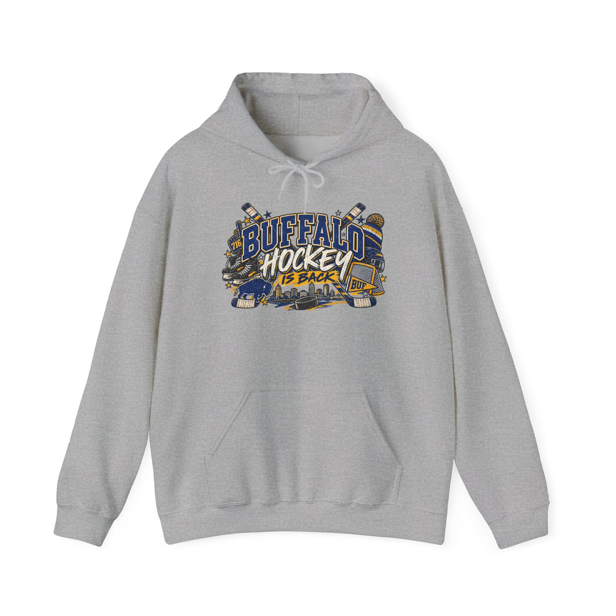 Buffalo Hockey Is Back Hoodie — Retro City Pride Hockey Sweatshirt