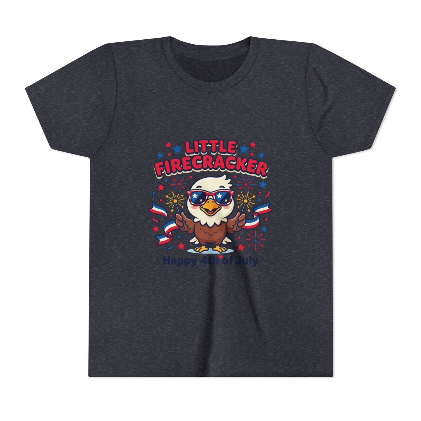 Kids "Little Firecracker" 4th of July T-Shirt — Patriotic Bald Eagle Tee