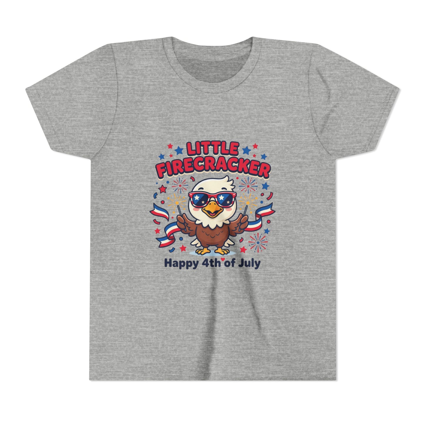 Kids "Little Firecracker" 4th of July T-Shirt — Patriotic Bald Eagle Tee