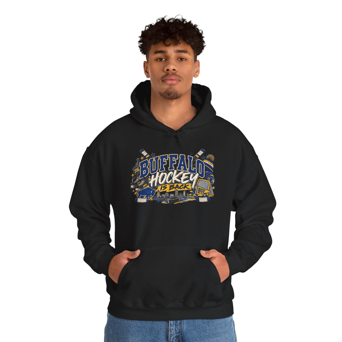 Buffalo Hockey Is Back Hoodie — Retro City Pride Hockey Sweatshirt