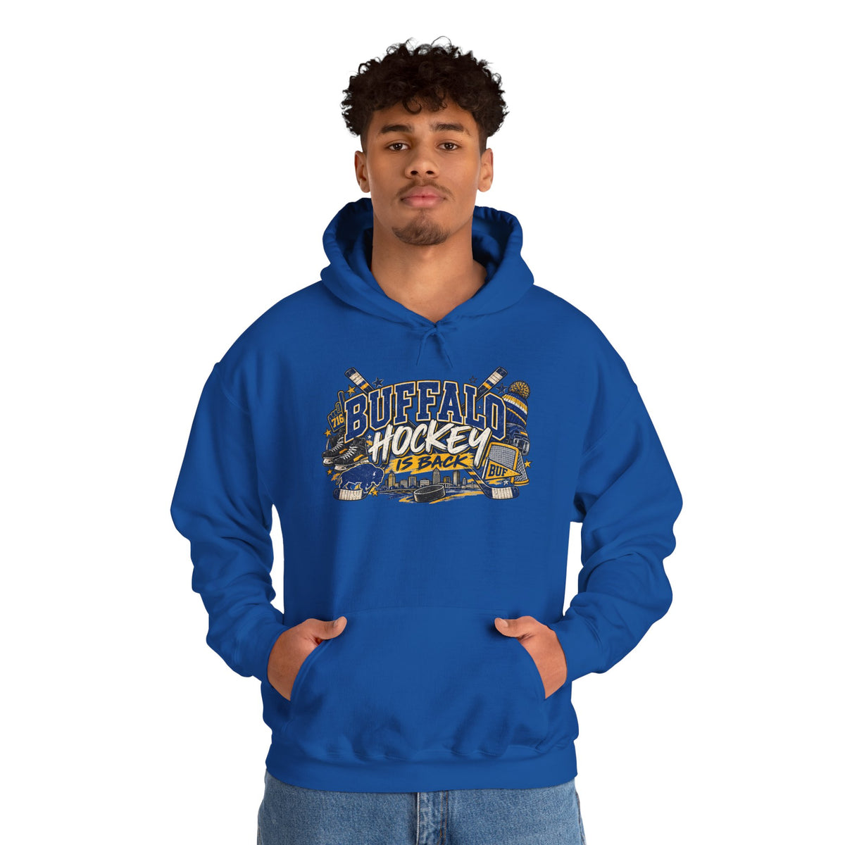 Buffalo Hockey Is Back Hoodie — Retro City Pride Hockey Sweatshirt