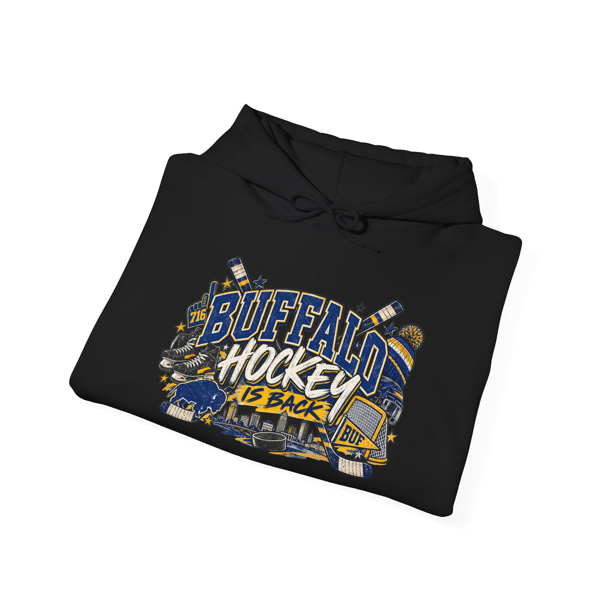 Buffalo Hockey Is Back Hoodie — Retro City Pride Hockey Sweatshirt