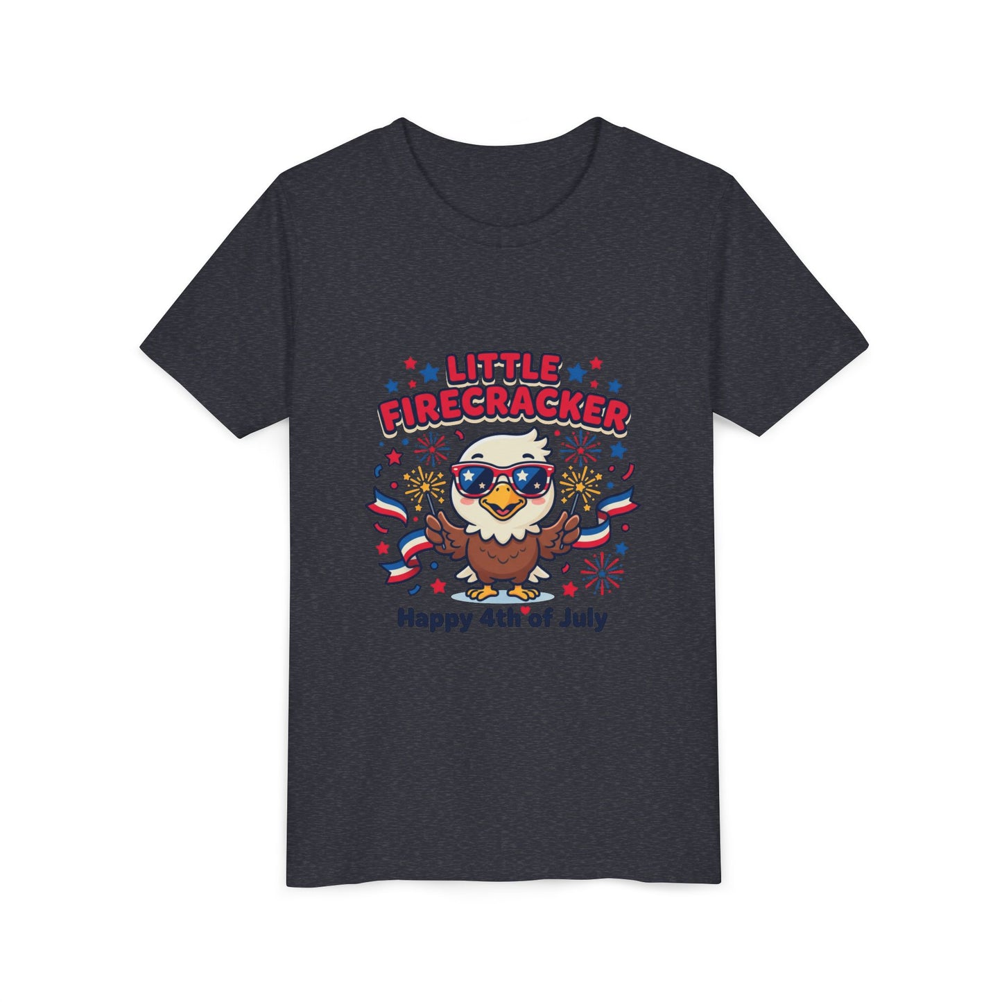 Kids "Little Firecracker" 4th of July T-Shirt — Patriotic Bald Eagle Tee