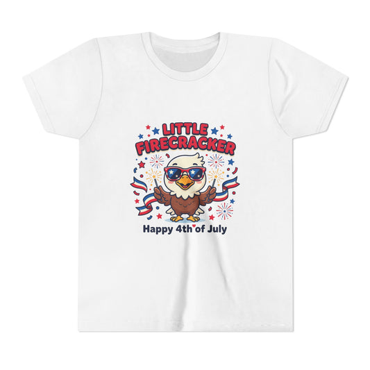 Kids "Little Firecracker" 4th of July T-Shirt — Patriotic Bald Eagle Tee