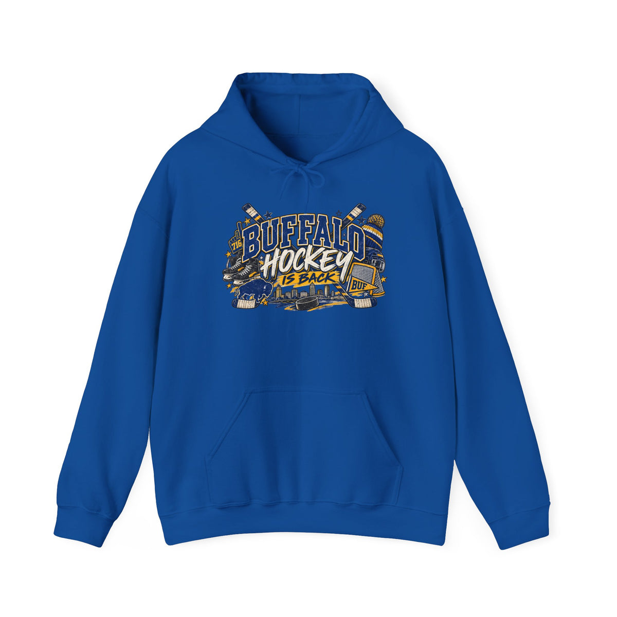 Buffalo Hockey Is Back Hoodie — Retro City Pride Hockey Sweatshirt