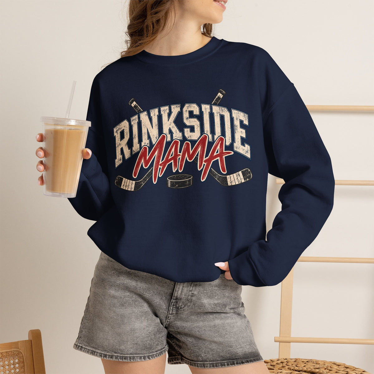 Rinkside Mama Sweatshirt – Hockey Mom Crewneck