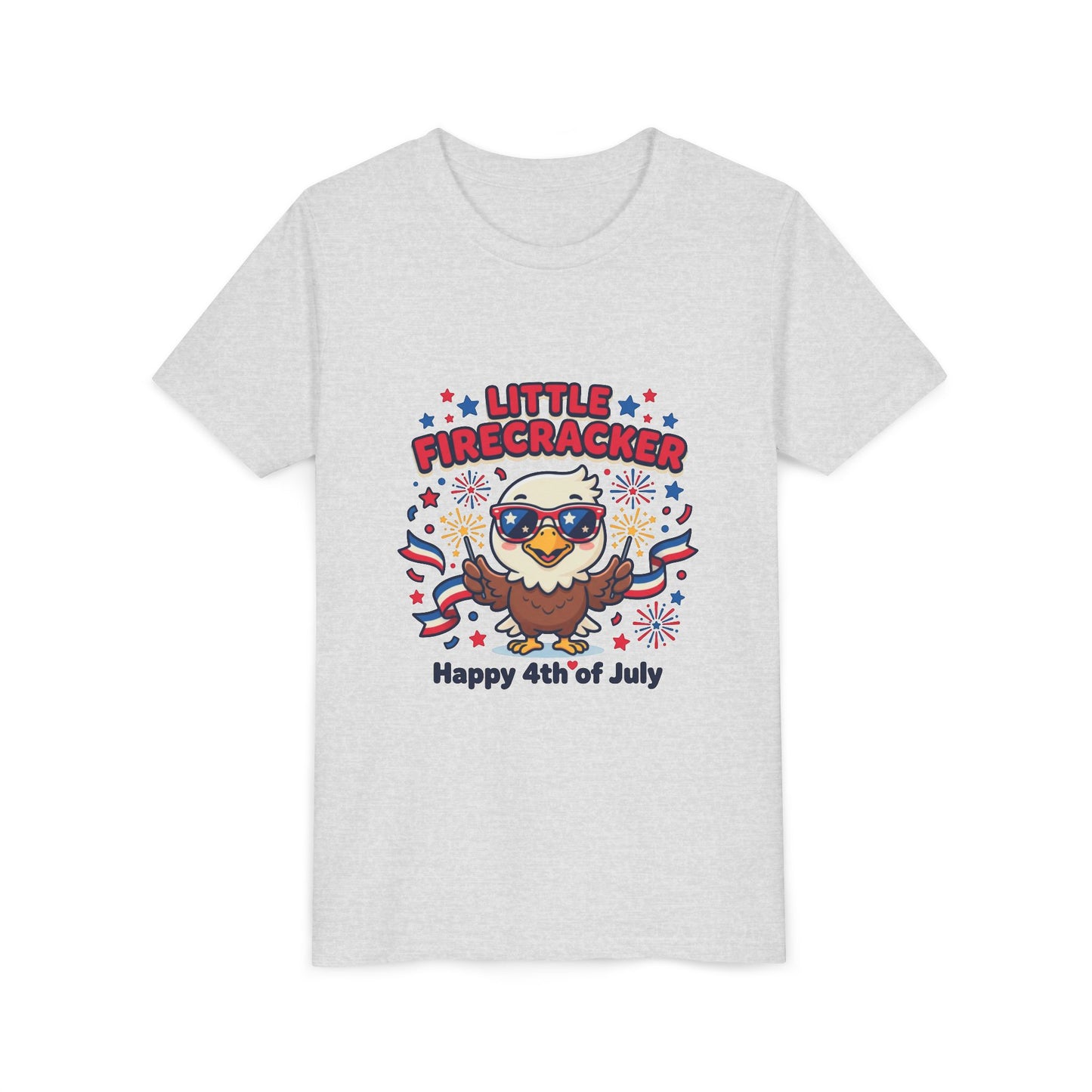 Kids "Little Firecracker" 4th of July T-Shirt — Patriotic Bald Eagle Tee