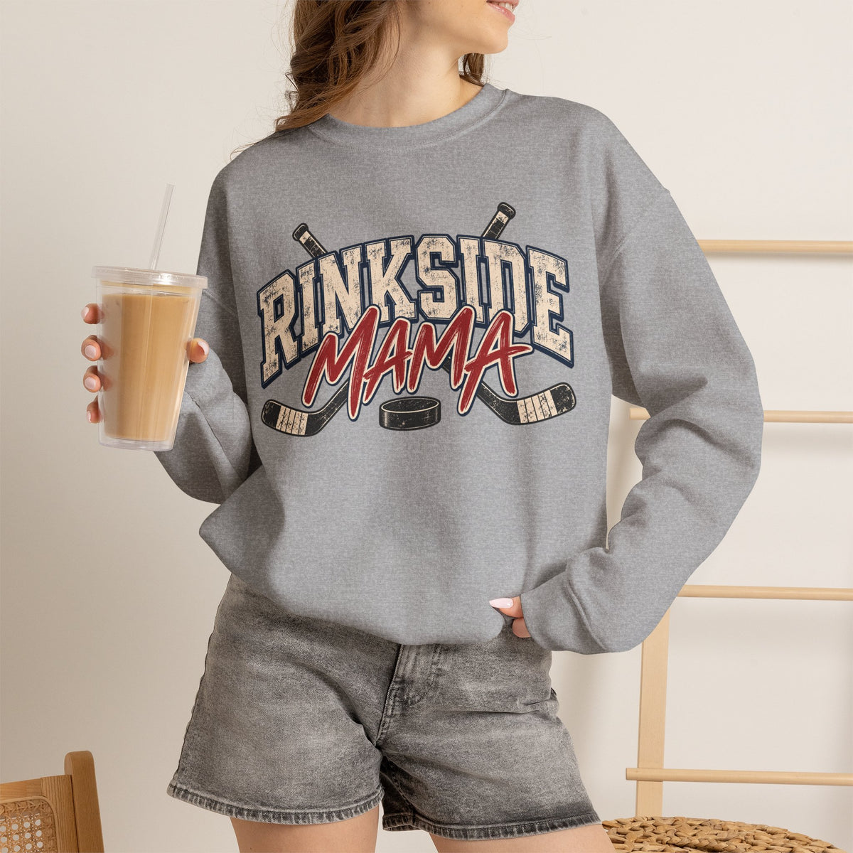 Rinkside Mama Sweatshirt – Hockey Mom Crewneck