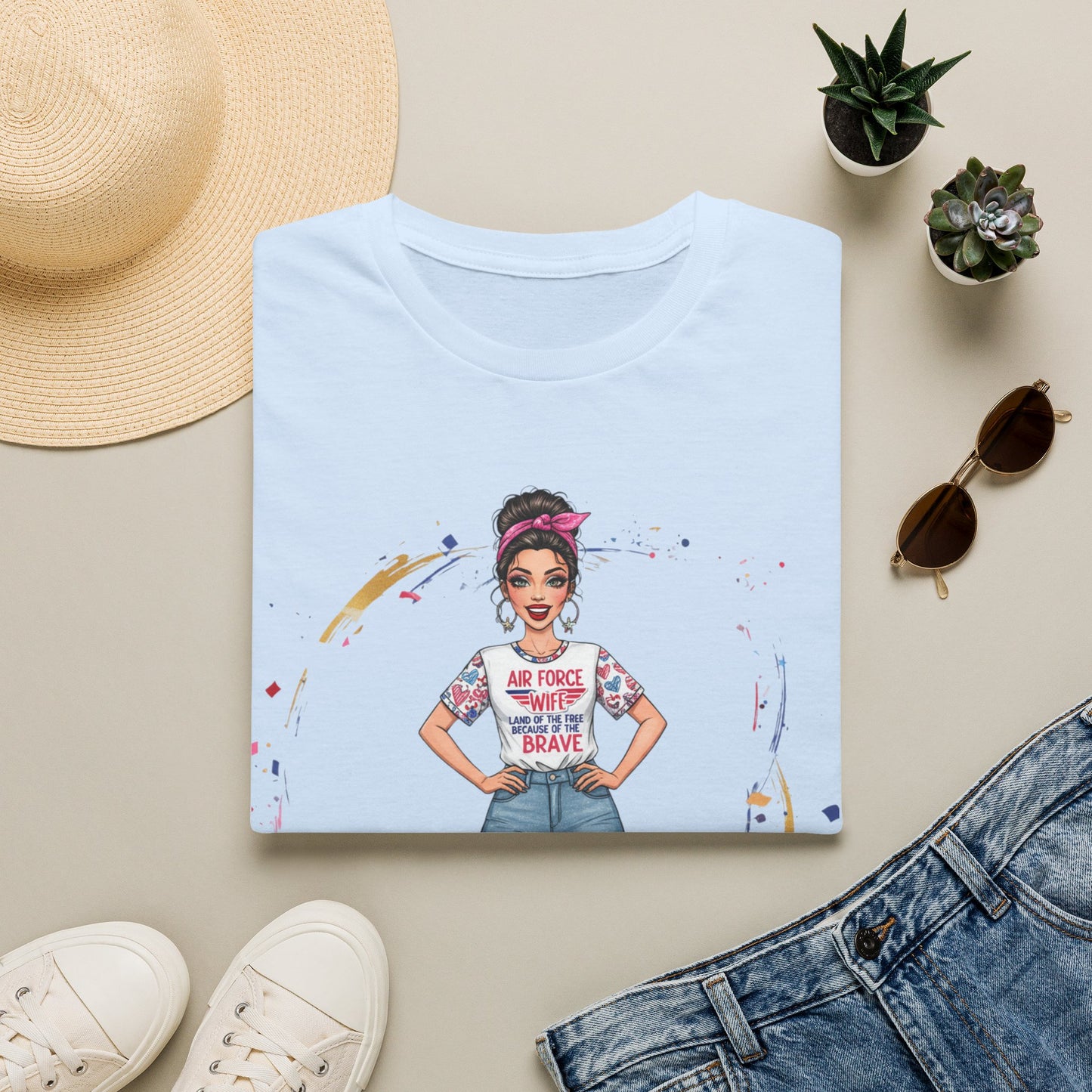 Air Force Wife Illustration T-Shirt
