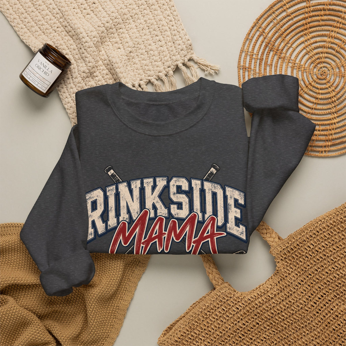 Rinkside Mama Sweatshirt – Hockey Mom Crewneck