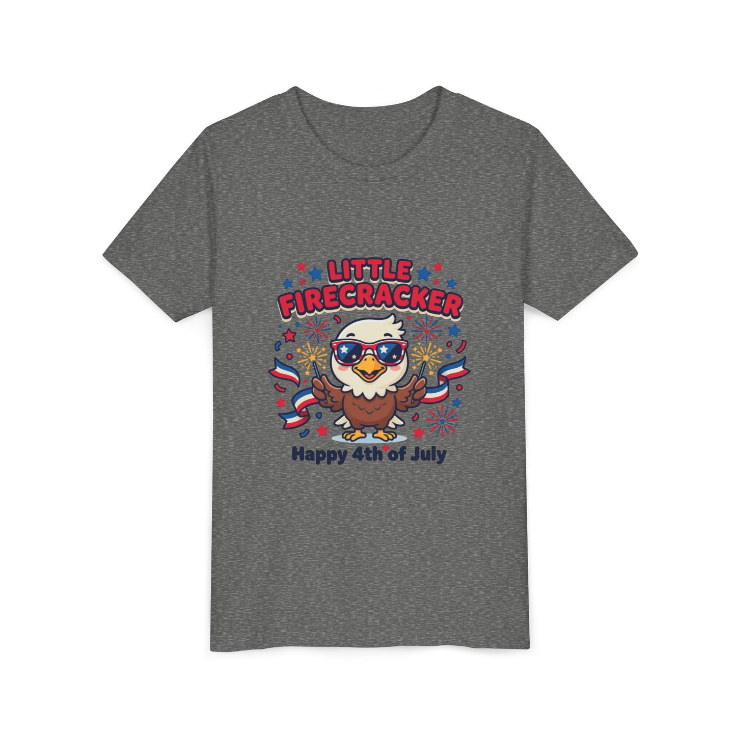 Kids "Little Firecracker" 4th of July T-Shirt — Patriotic Bald Eagle Tee
