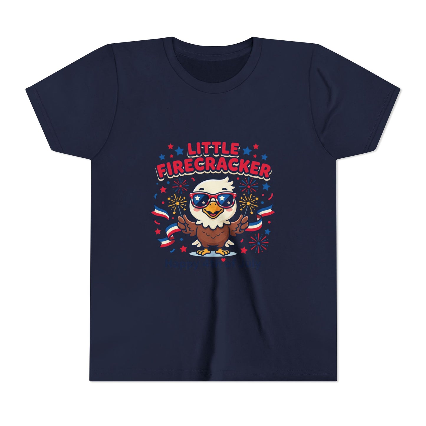 Kids "Little Firecracker" 4th of July T-Shirt — Patriotic Bald Eagle Tee