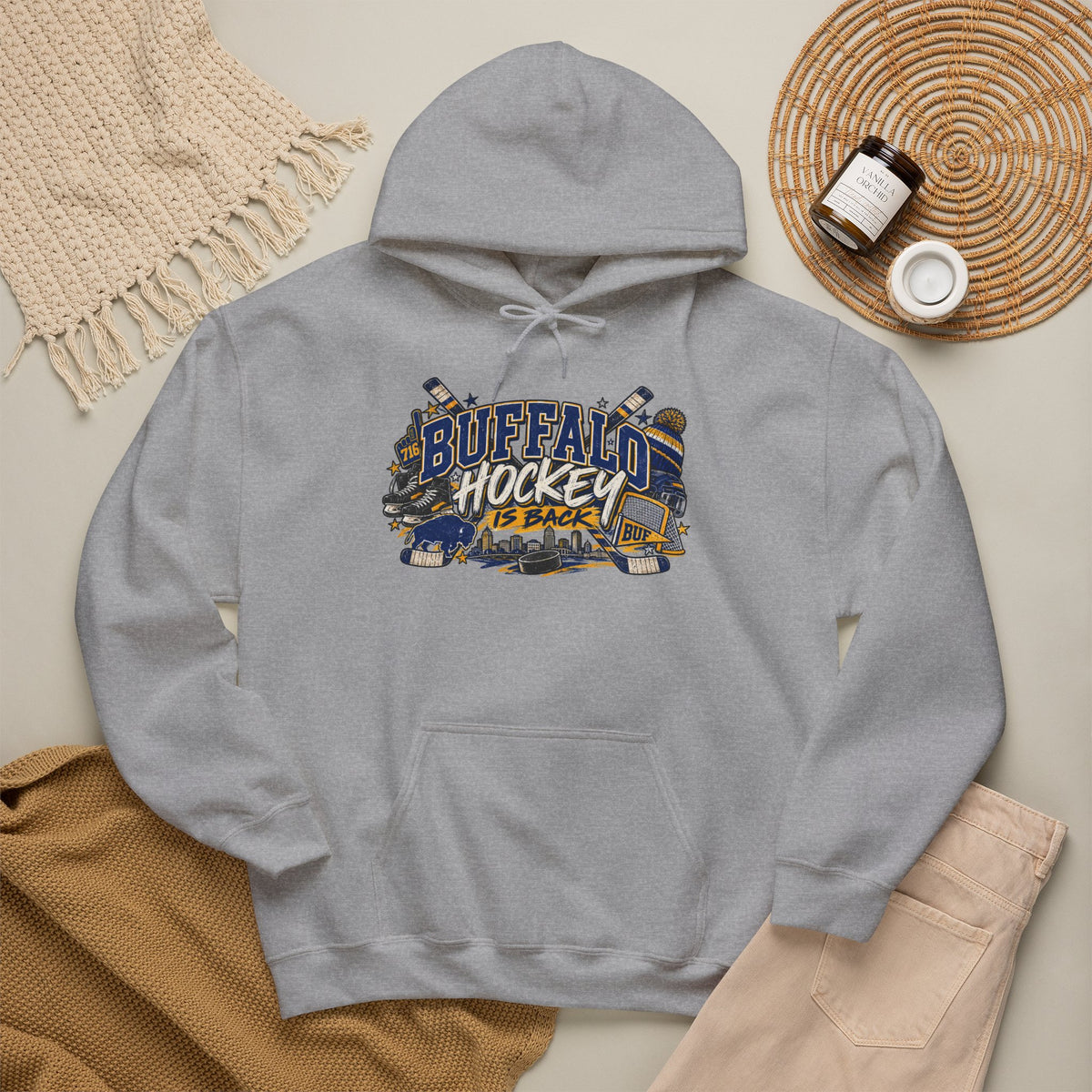Buffalo Hockey Is Back Hoodie — Retro City Pride Hockey Sweatshirt