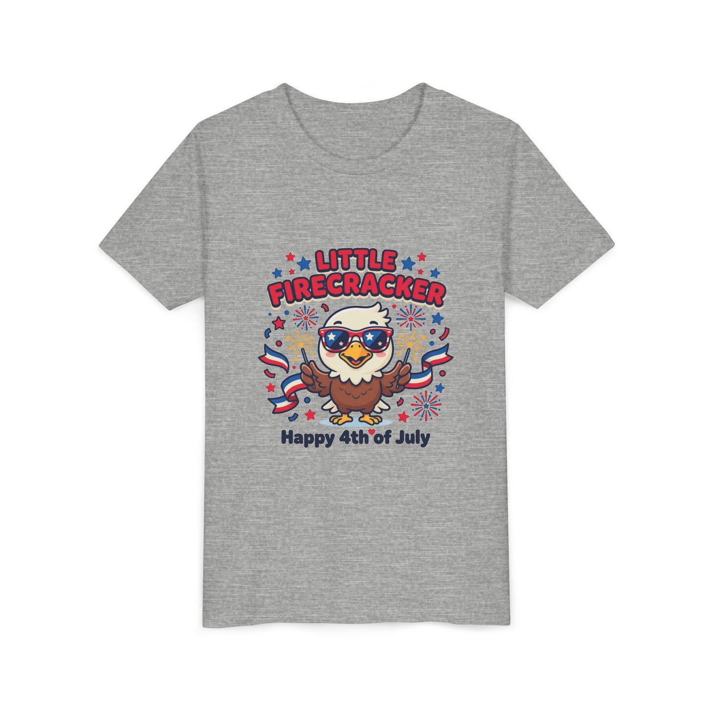 Kids "Little Firecracker" 4th of July T-Shirt — Patriotic Bald Eagle Tee