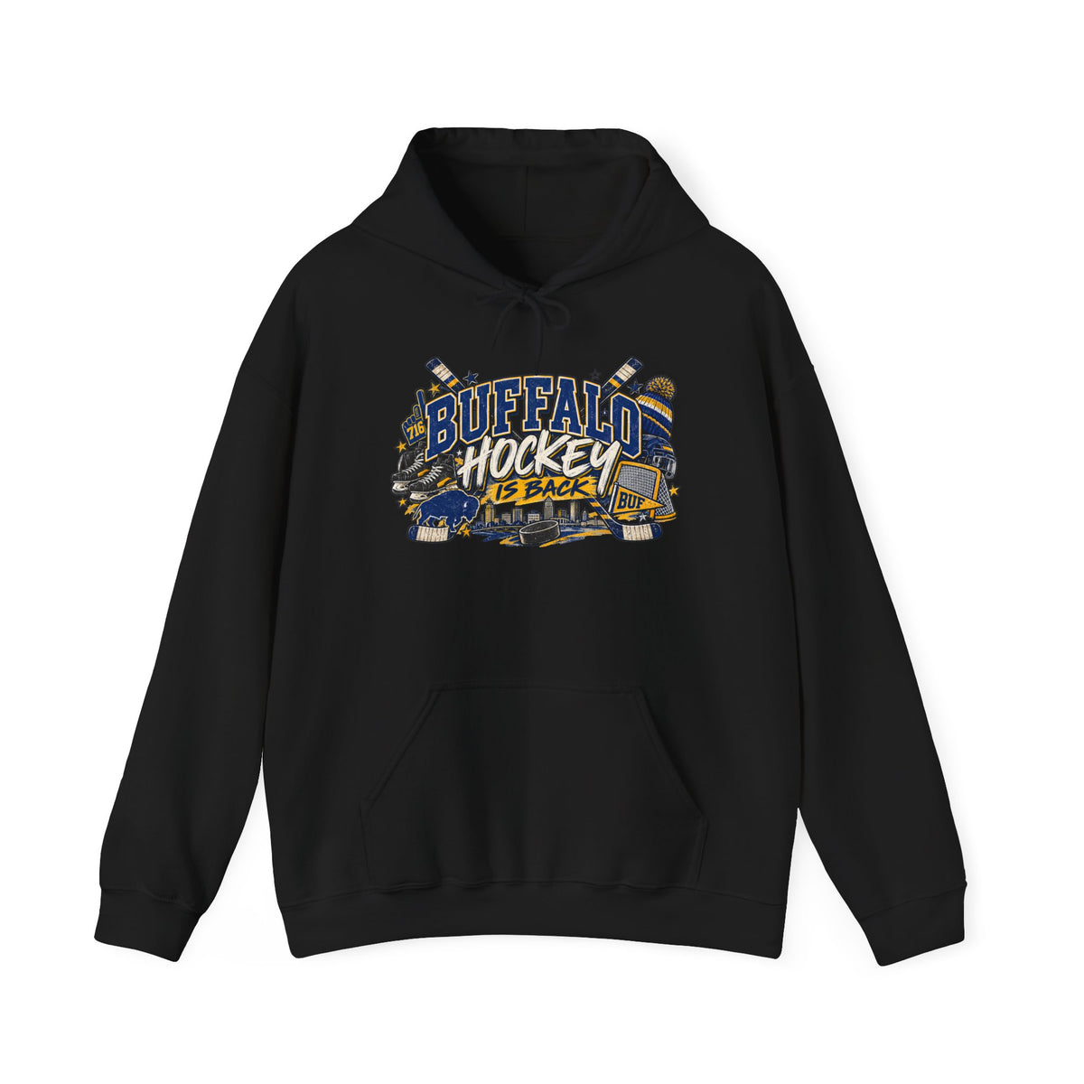 Buffalo Hockey Is Back Hoodie — Retro City Pride Hockey Sweatshirt