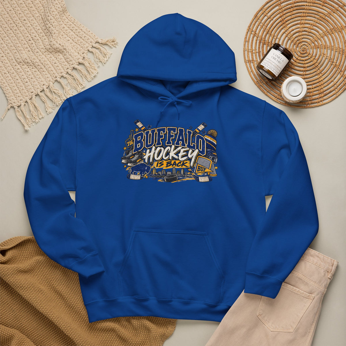 Buffalo Hockey Is Back Hoodie — Retro City Pride Hockey Sweatshirt