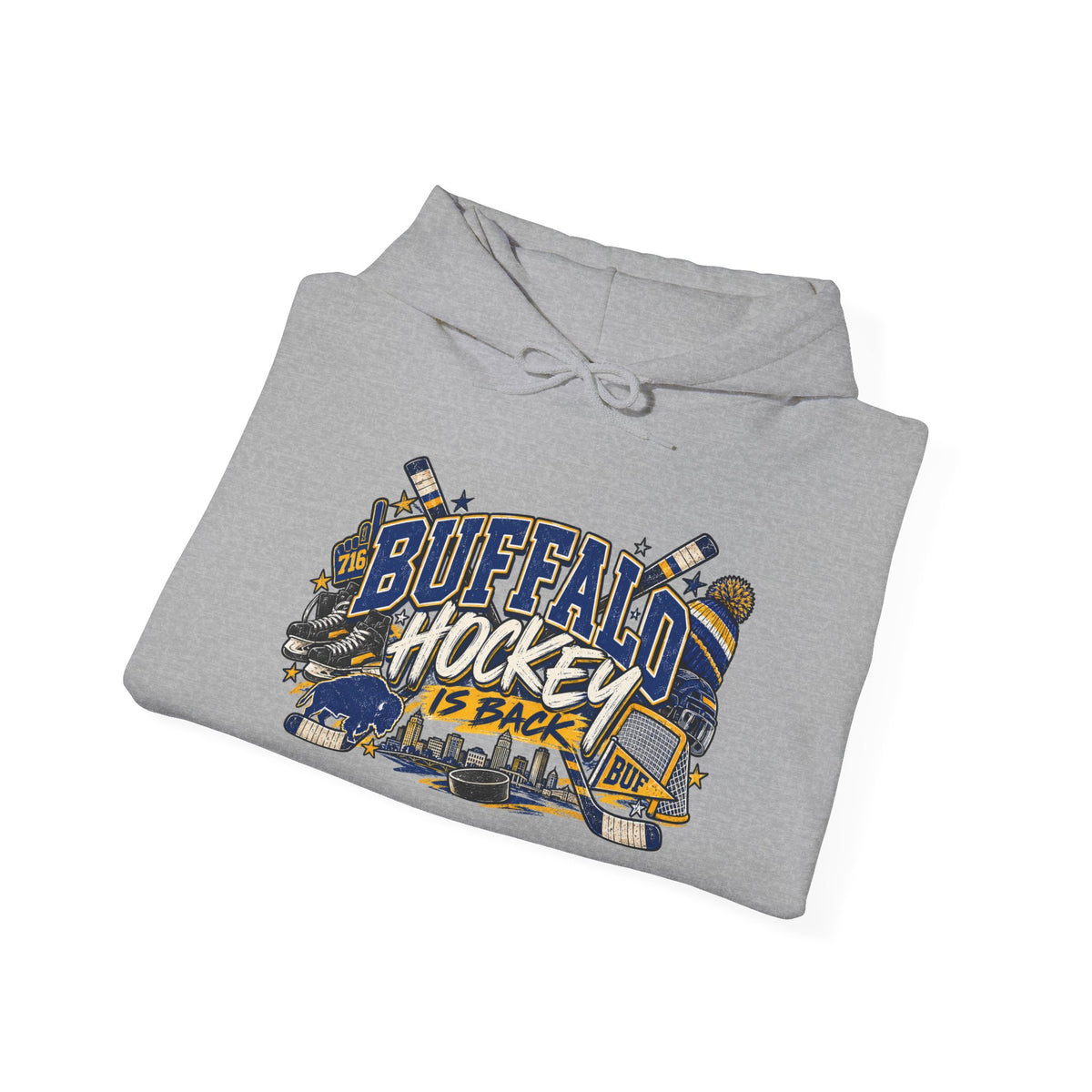 Buffalo Hockey Is Back Hoodie — Retro City Pride Hockey Sweatshirt