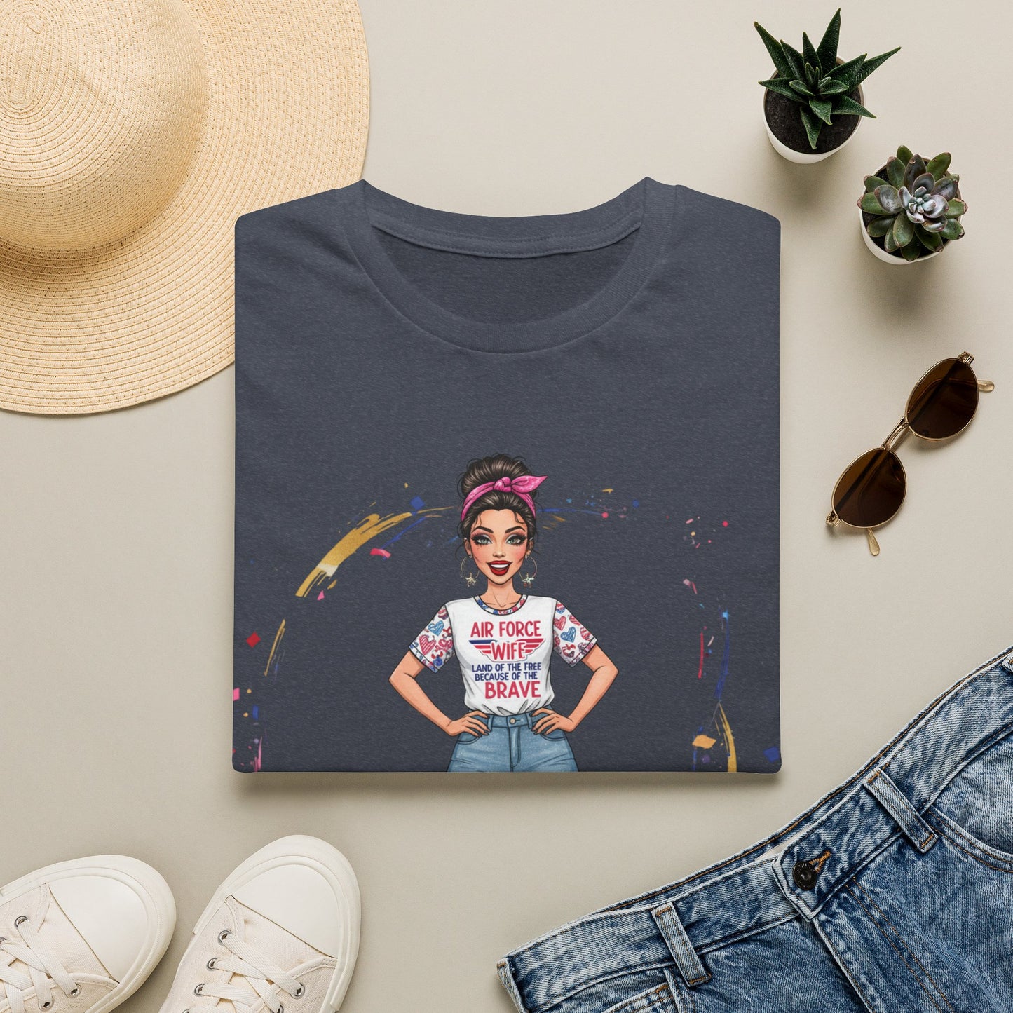 Air Force Wife Illustration T-Shirt