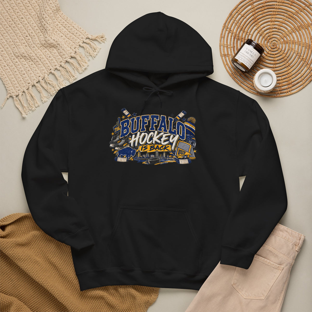 Buffalo Hockey Is Back Hoodie — Retro City Pride Hockey Sweatshirt