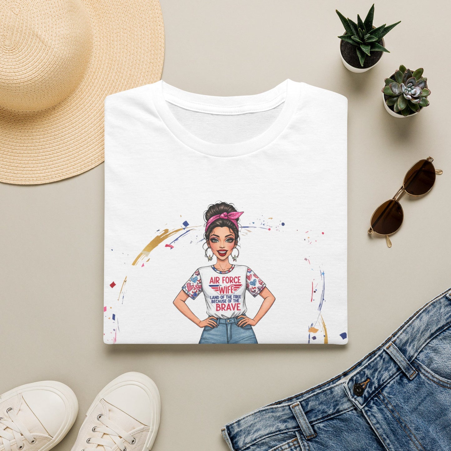 Air Force Wife Illustration T-Shirt